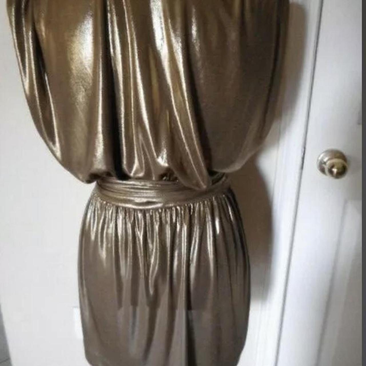 Halston heritage outlet gold dress