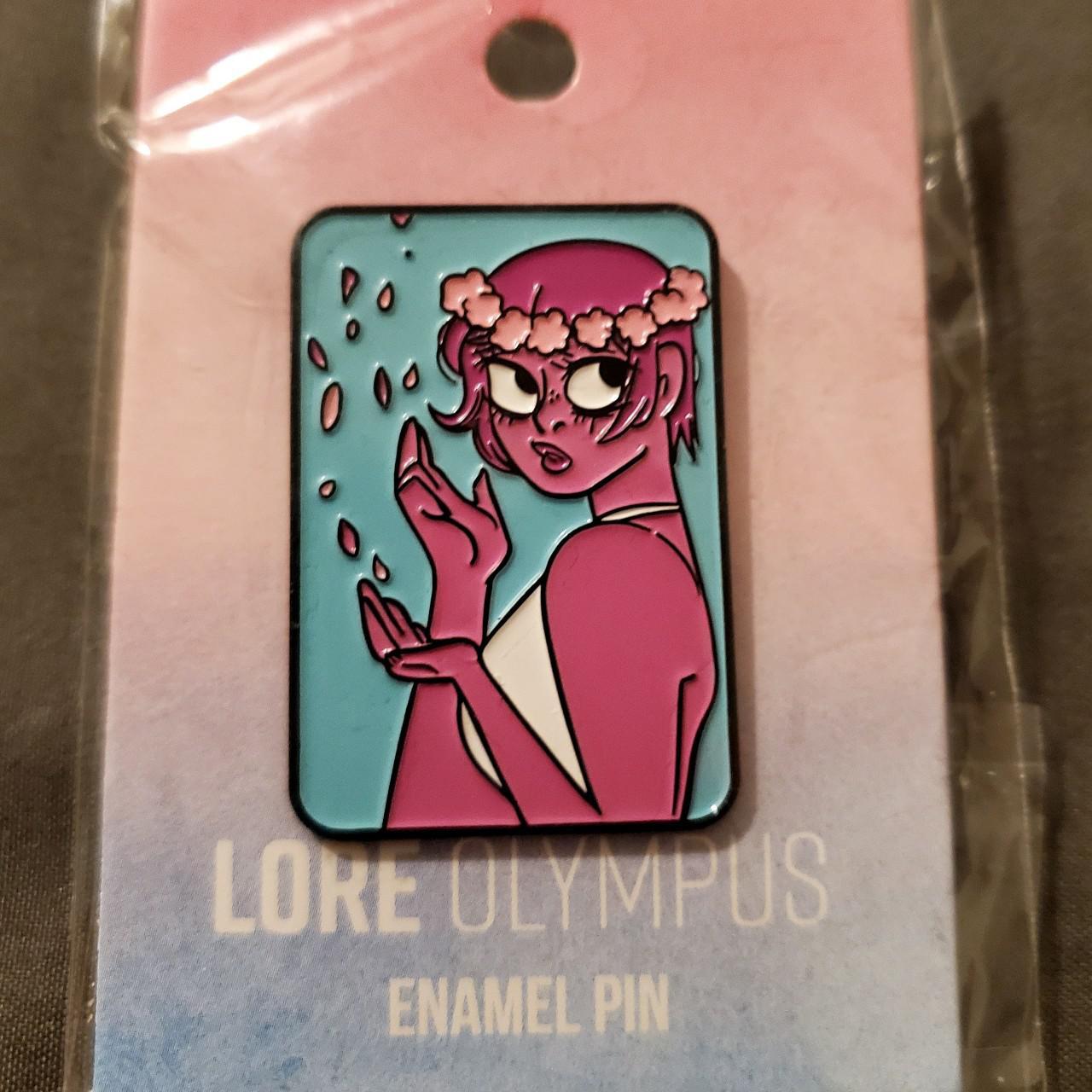 Lore olympus enamel pin Persephone square portrait... - Depop