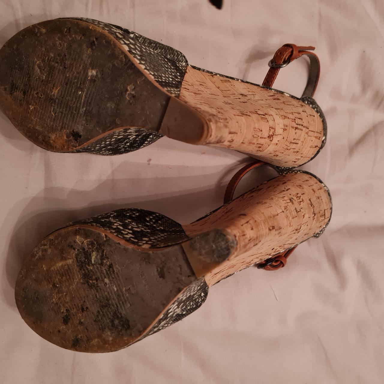 Kurt Geiger wedge snake pattern wedges. Worn a few... - Depop