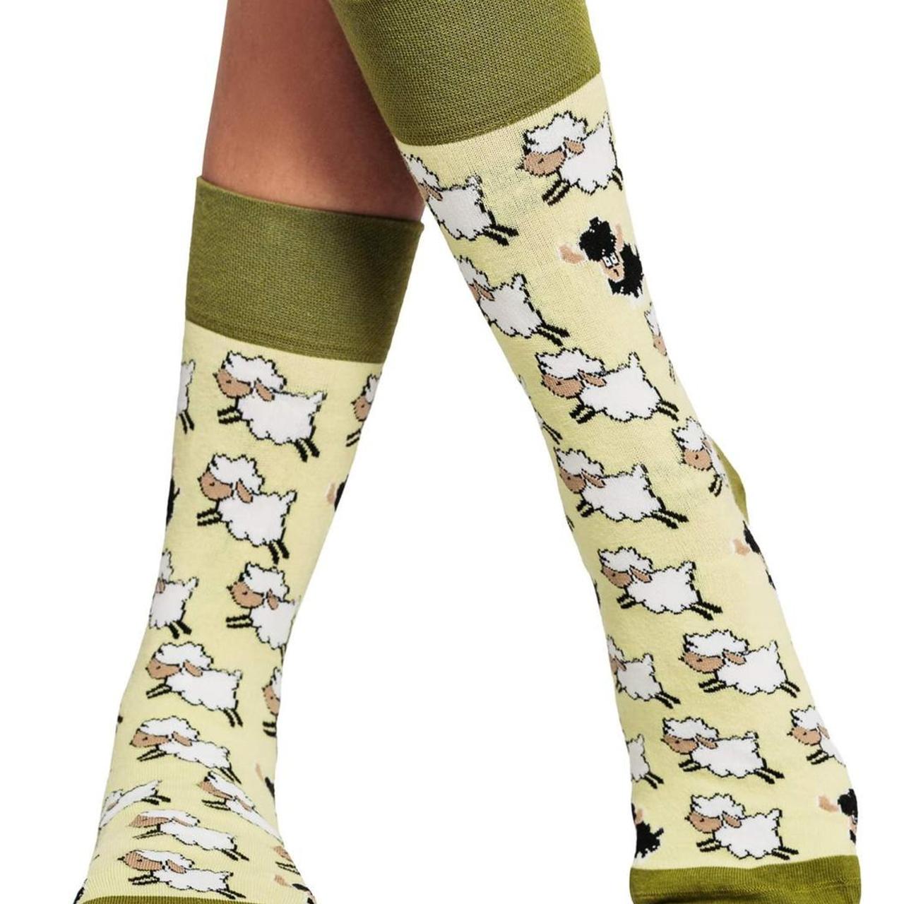 Product Image 1 - Women’s socks,green,sheep animal,78% Cotton,Sizes-35-39