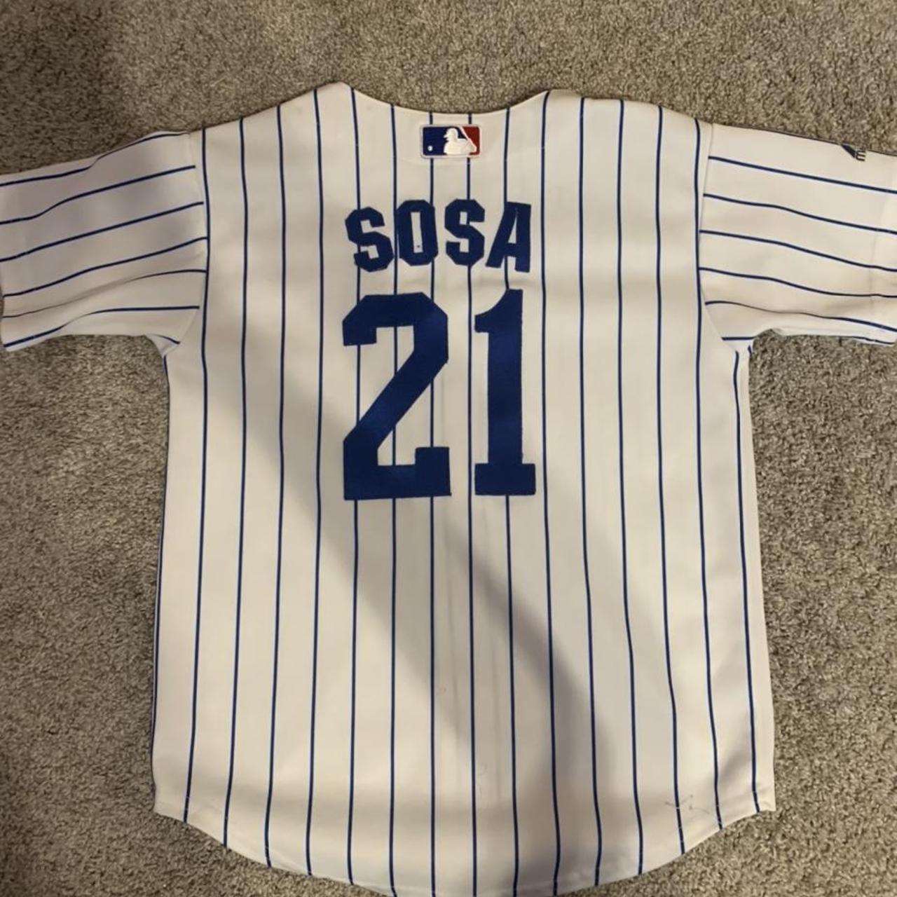 Men's Majestic Chicago Cubs #21 Sammy Sosa Authentic White Home