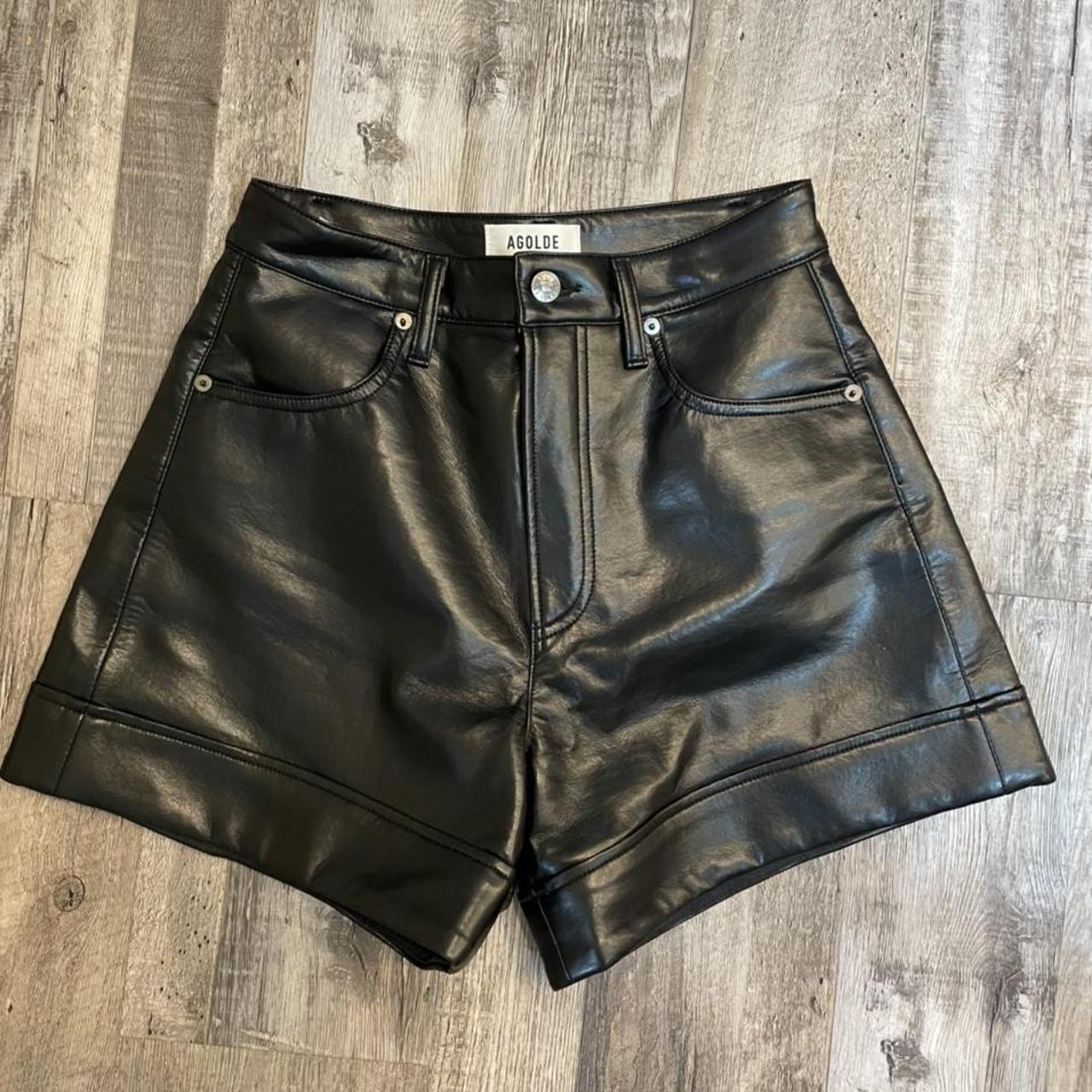 SOLD****** AGOLDE leather shorts new with Depop