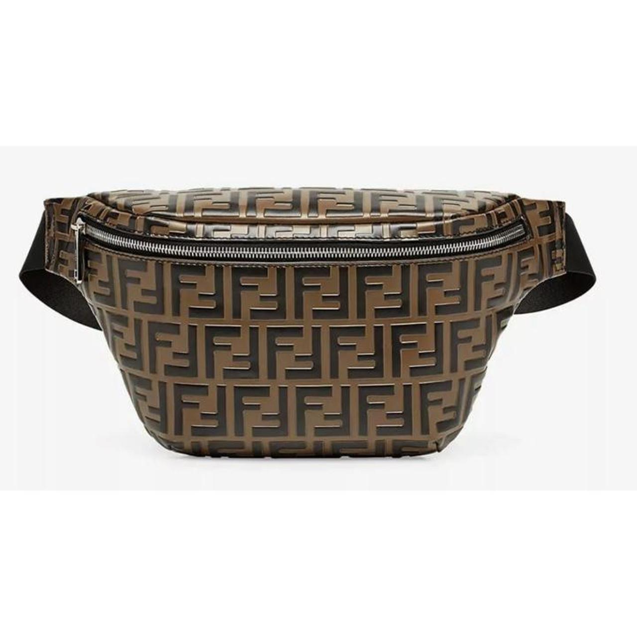 Fendi Brown Medium Forever Flat Pouch