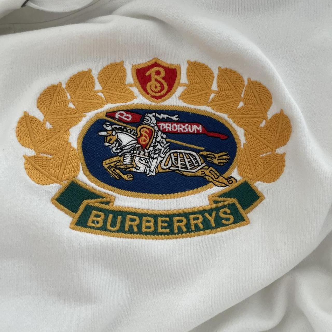 Undskyld mig chap Link Burberry embroidered logo hoodie Cond 8, used... - Depop