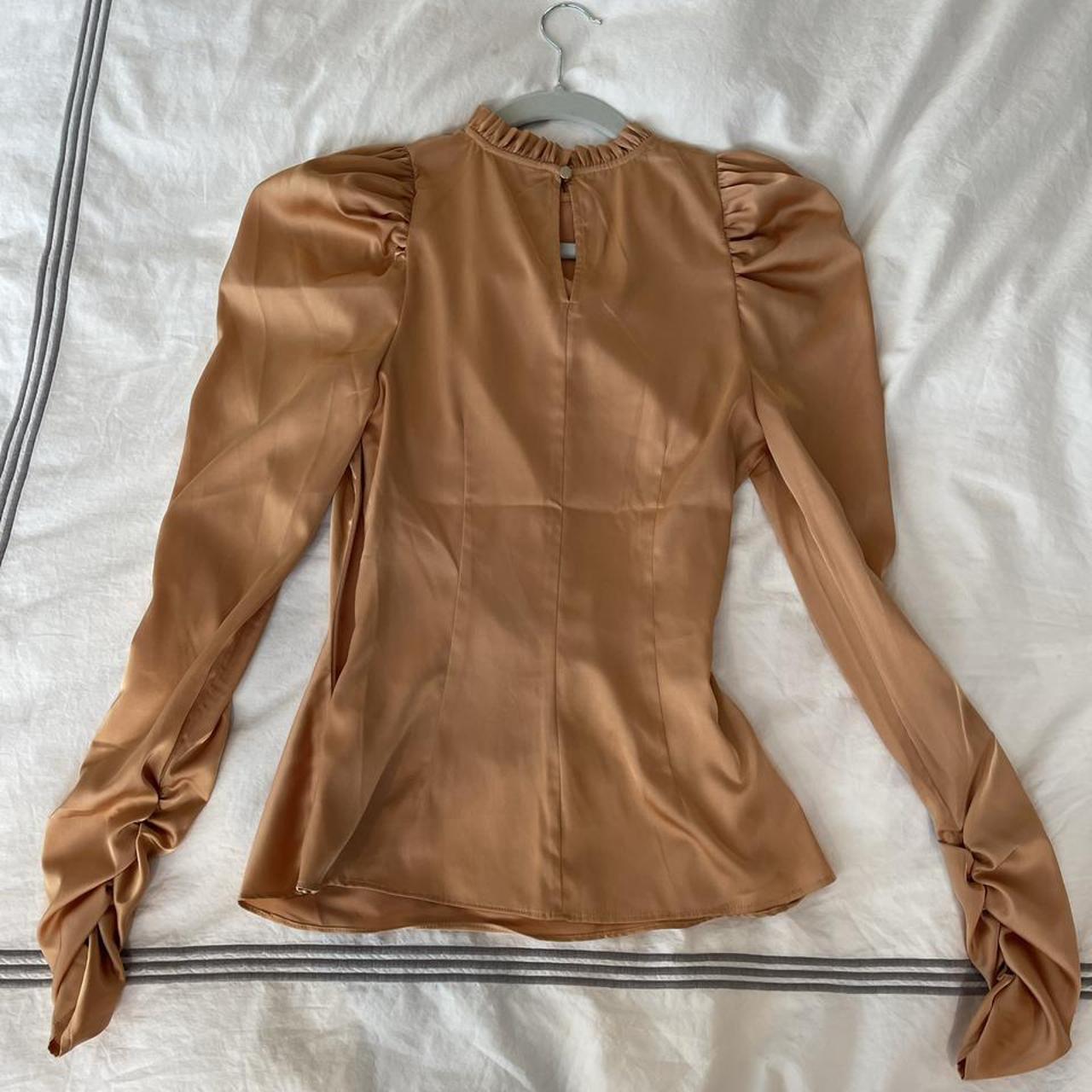 A.L.C Women's Gold and Tan Blouse (4)