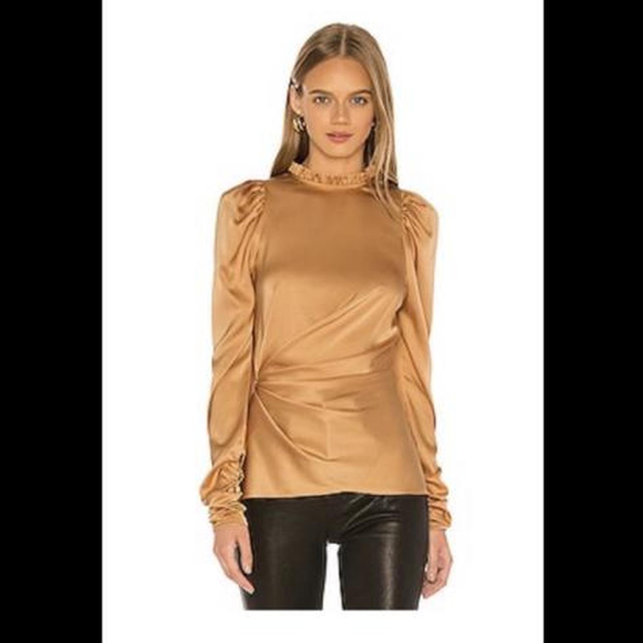A.L.C Women's Gold and Tan Blouse