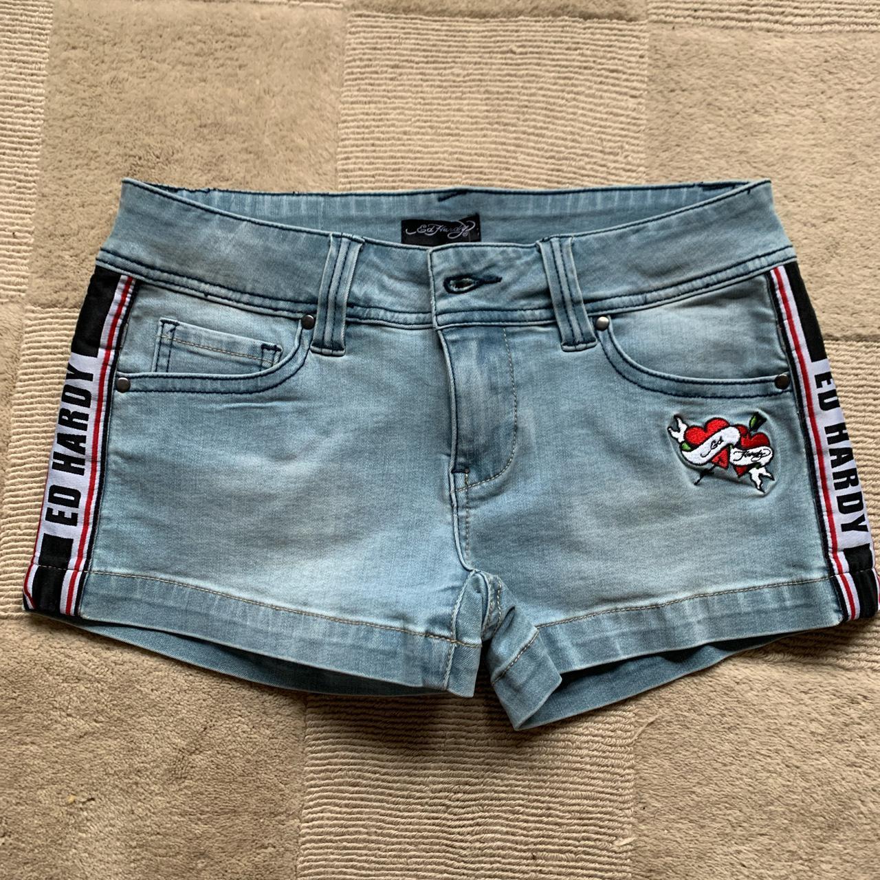 ed hardy jean shorts