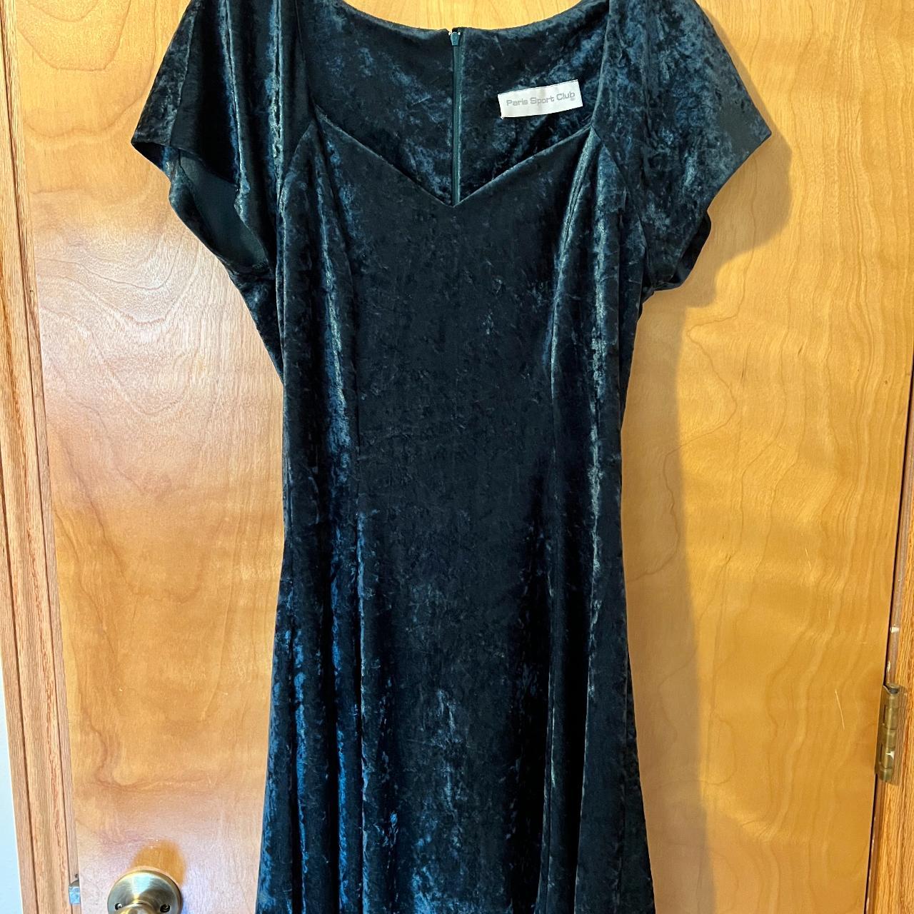 womens velvet green dress