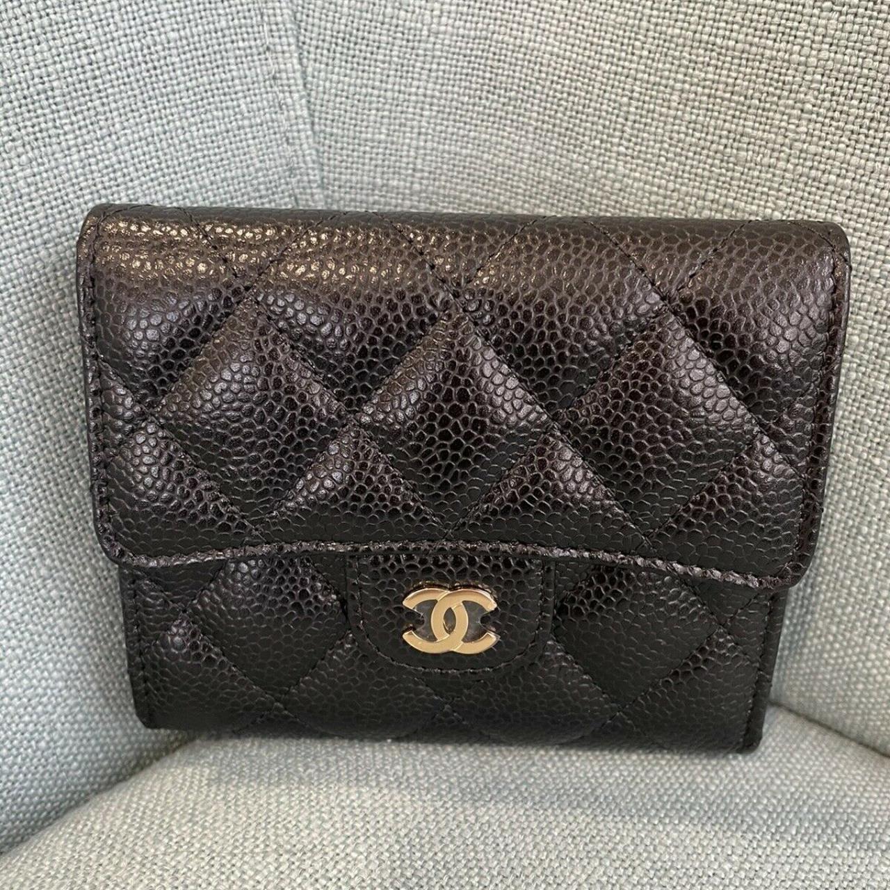 Chanel patent leather mini zip wallet Excellent - Depop