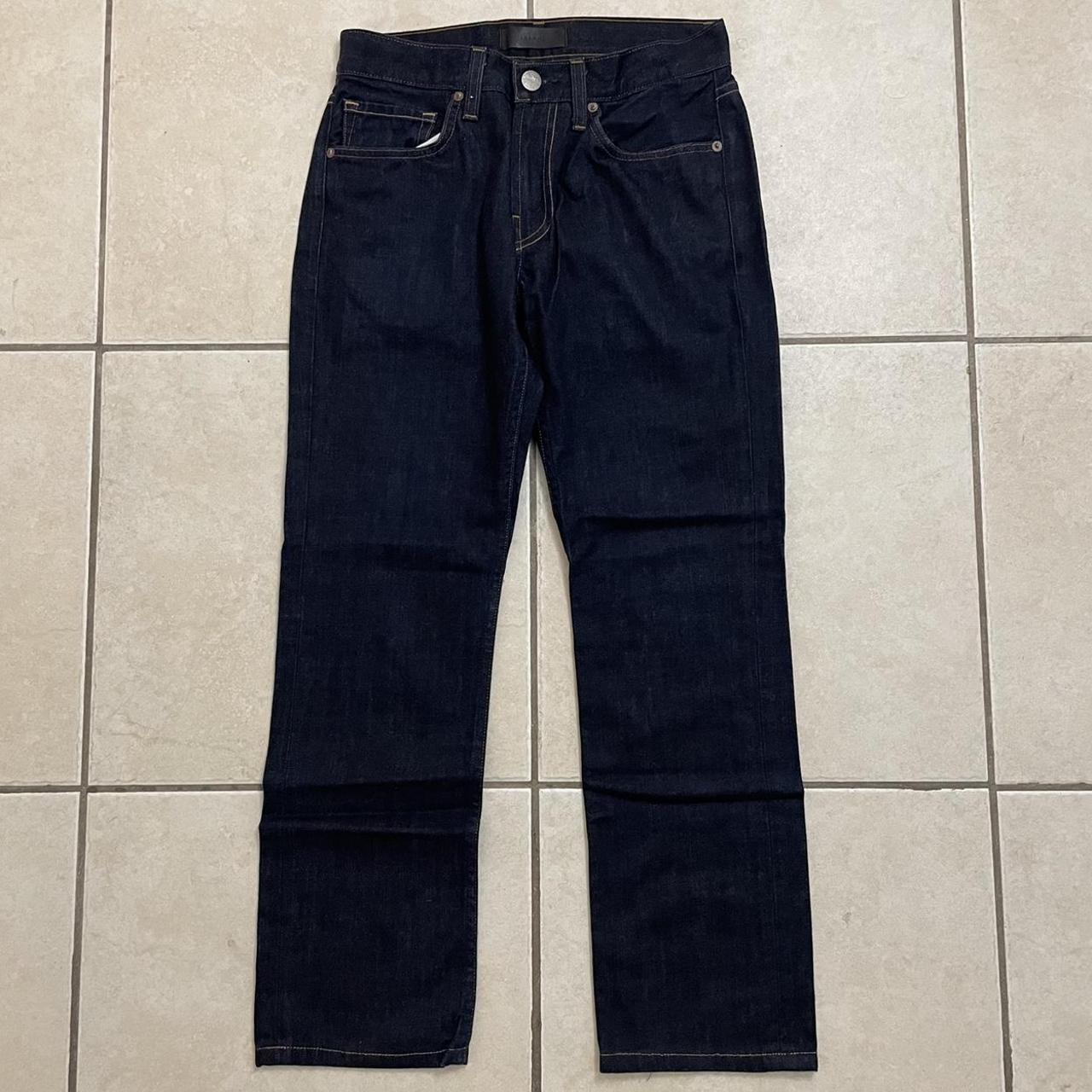 J Brand Kane Indigo Slim Raw Denim Jeans Size 30/28 - Depop