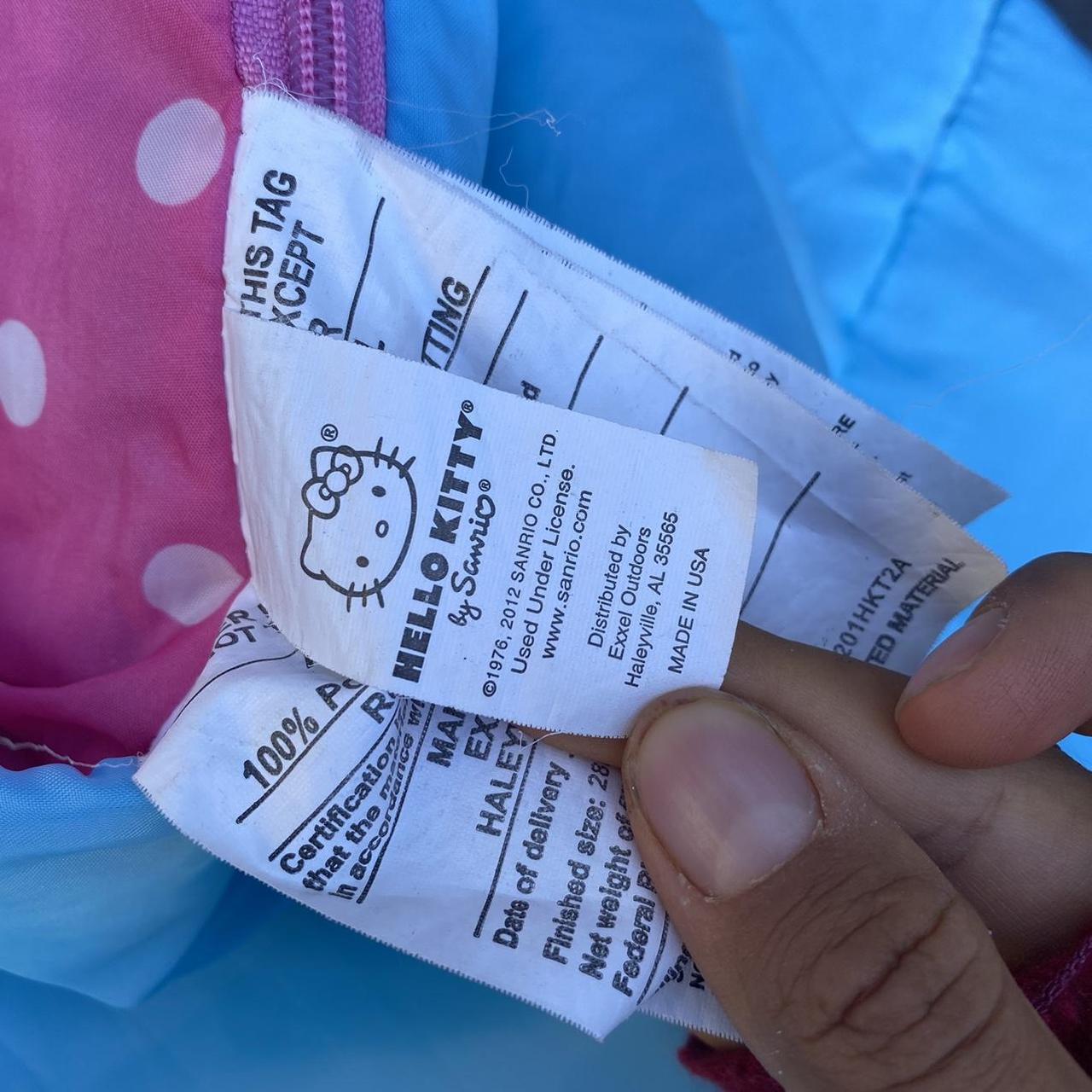y2k hello kitty sleeping bag adorable pink and blue... - Depop y2k hello kitty sleeping bag adorable pink and blue... - Depop