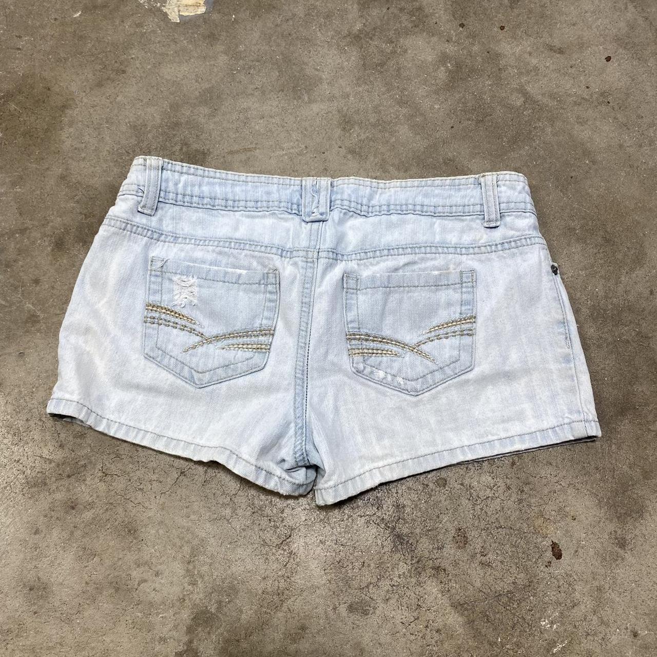 y2k low rise denim booty shorts vintage SO wear it... - Depop