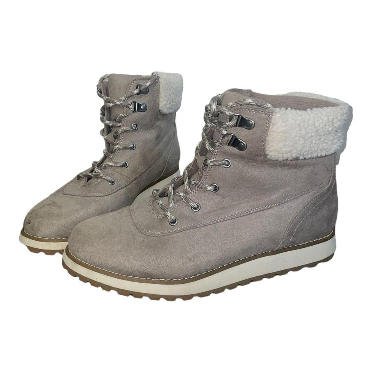 Old Navy Water-Repellent Faux-Suede Hiking Boots for... - Depop