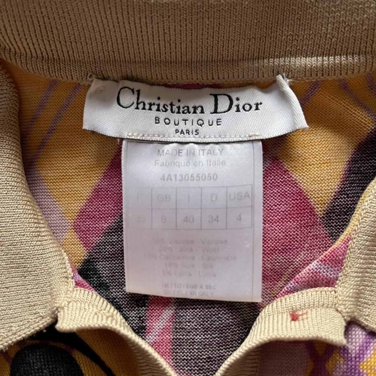 christian dior argyle jumper vest 2004 good... - Depop