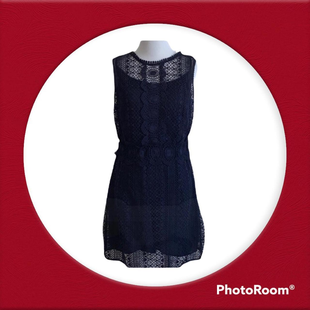 H&m navy outlet blue lace dress