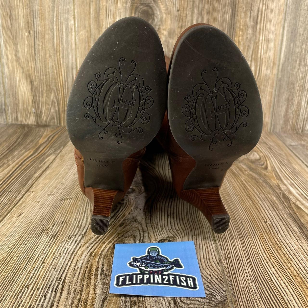 guess brown leather boots