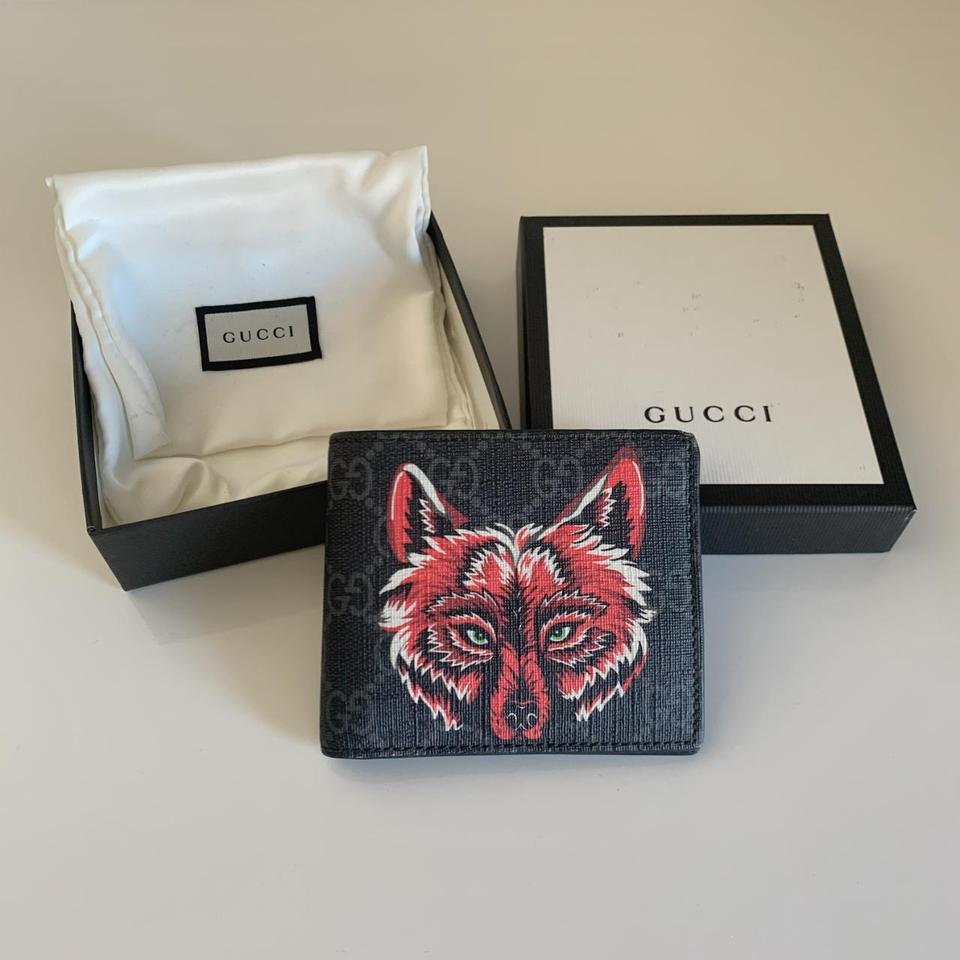 gucci gg supreme wolf wallet