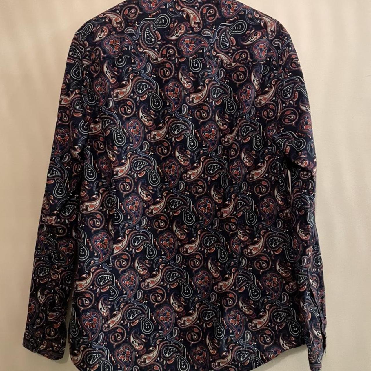 Pretty green paisley shirt, very good condition with... - Depop