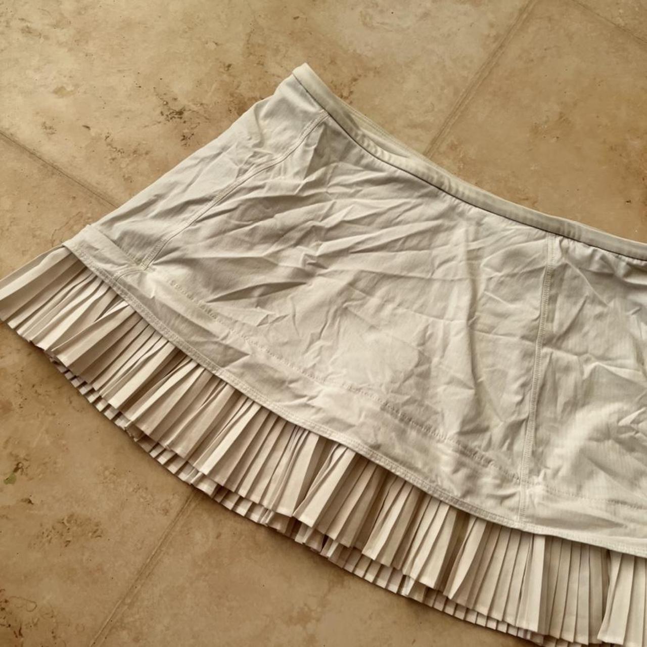 Vintage White Lululemon Skirt Mini fit with ruffles... Depop