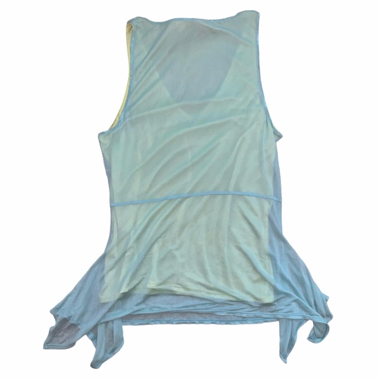 DKNY Women's Green and Blue Blouse (3)