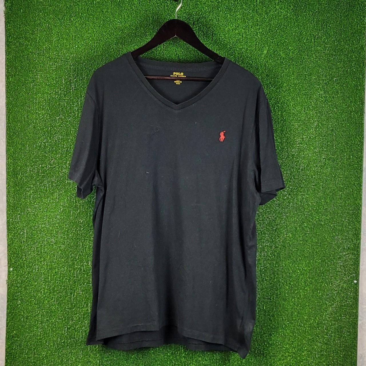 Ralph Lauren Polo t-shirt in black with red Ralph... - Depop