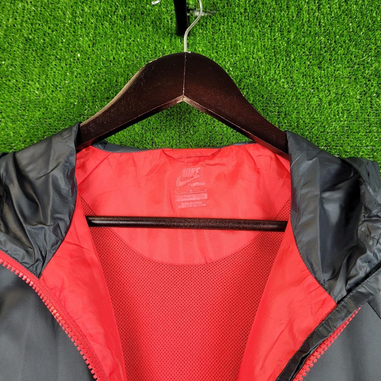 Nike track jacket in red and black with Nike logo... Depop