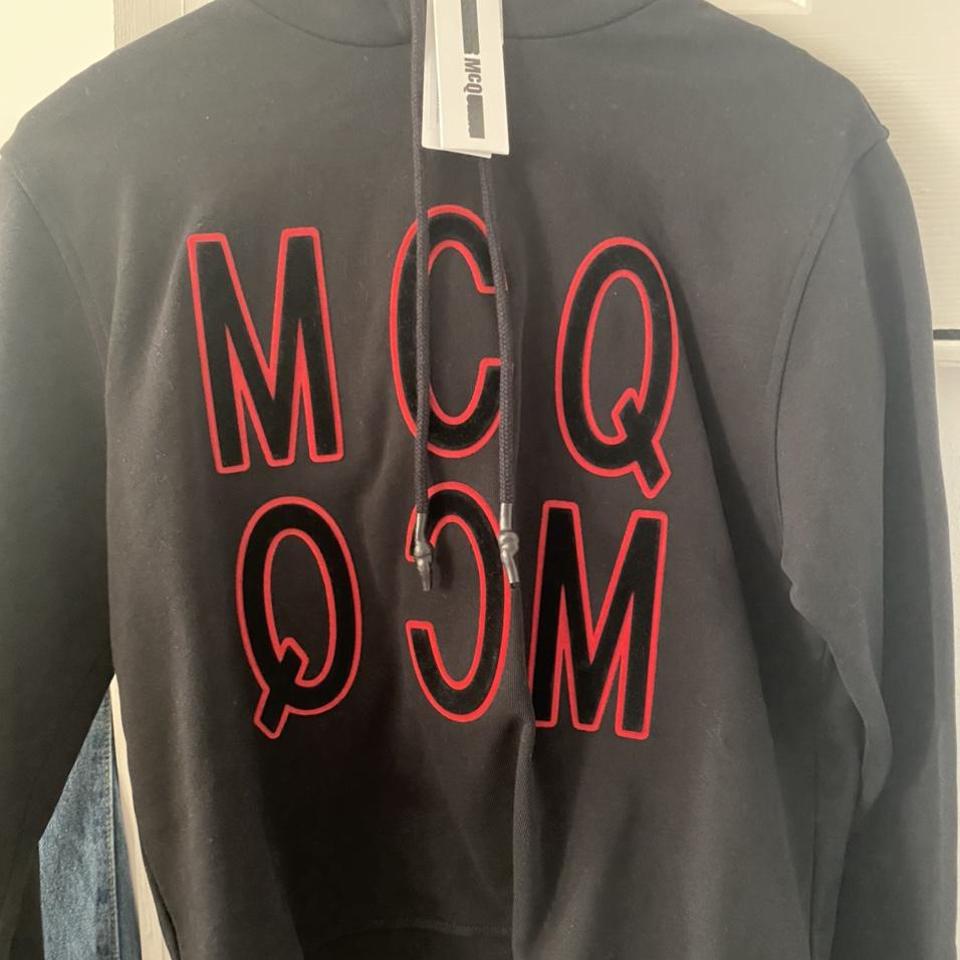 Mcq velvet logo hoodie new arrivals