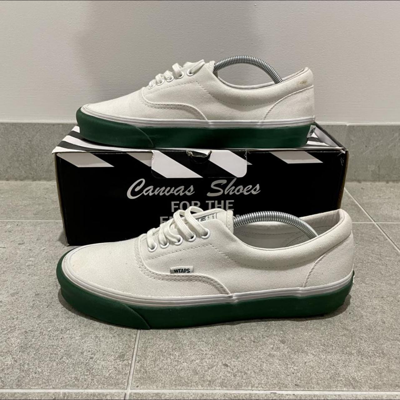 white vans green sole