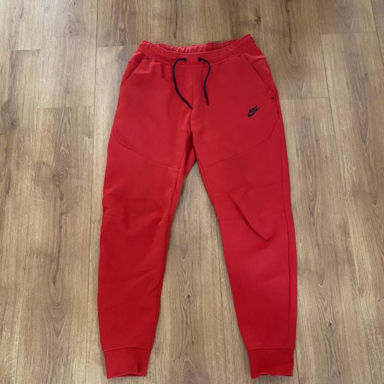 Nike tech fleece joggers red new season... Depop