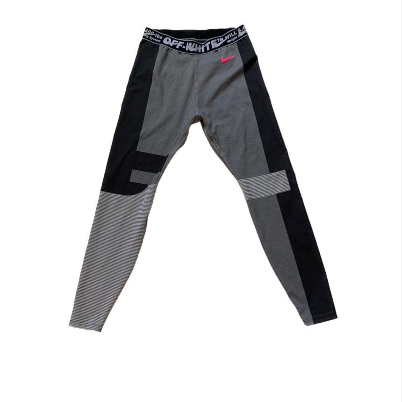 Nike x off shop white leggings grey