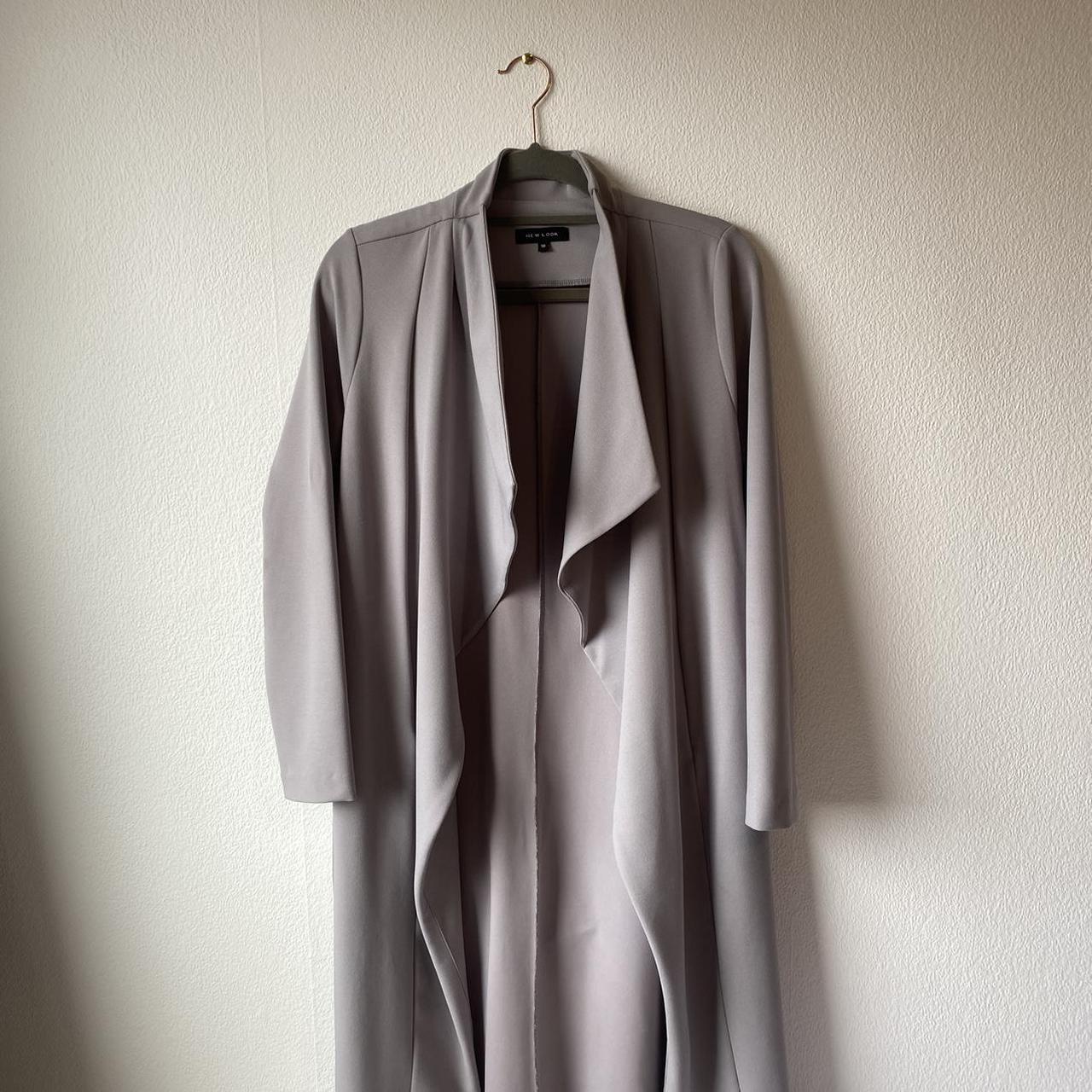 light grey waterfall coat