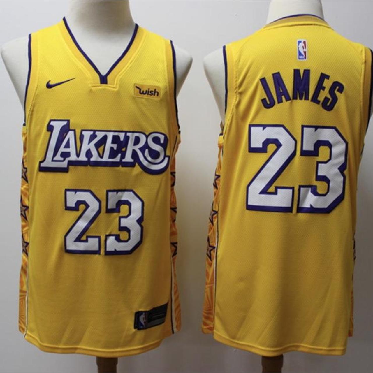 NBA LA Lakers LeBron James 23 Varsity Bomber Jacket - Depop