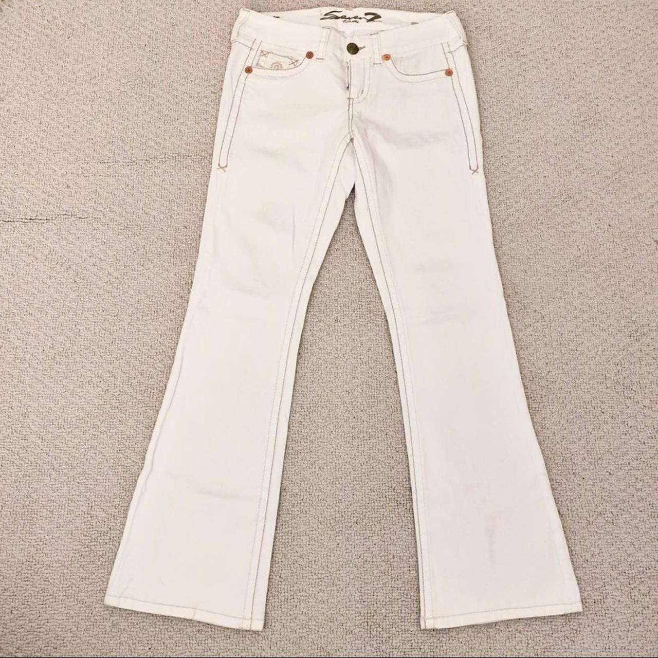 GAP Low Rise Boot Cut Stretch White Jeans