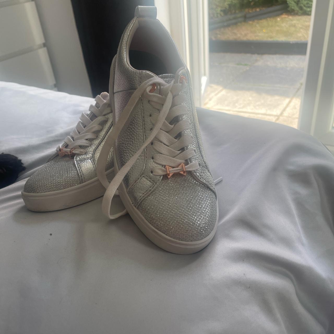 Ted baker store silver sparkle trainers