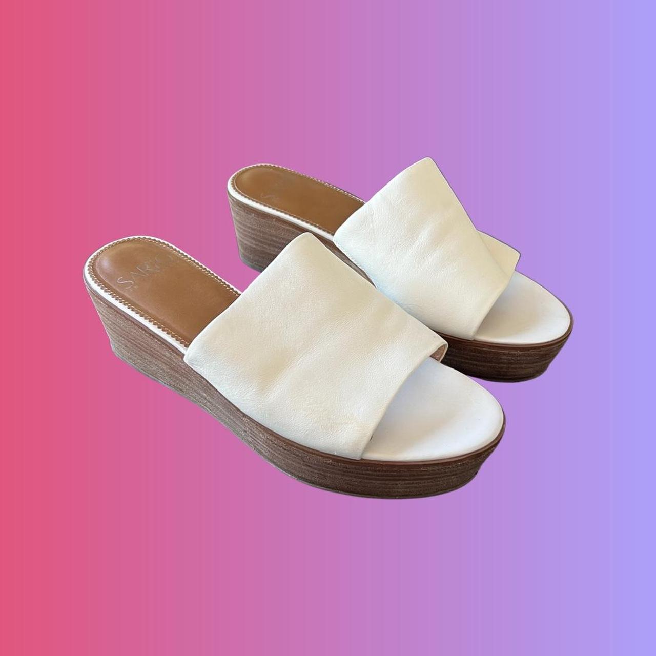 franco sarto white sandals