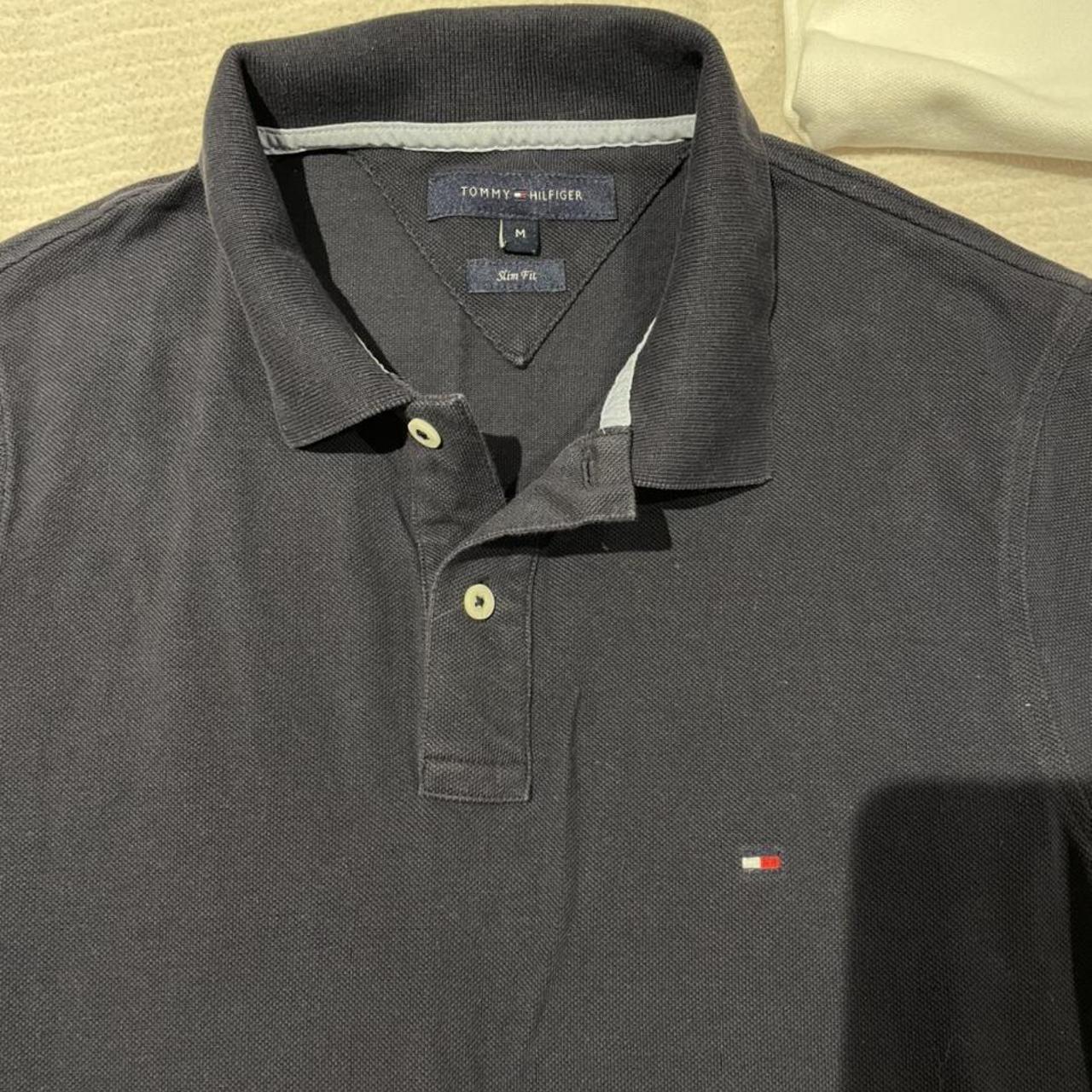 Tommy Hilfiger Men's Blue and Navy Polo-shirts | Depop