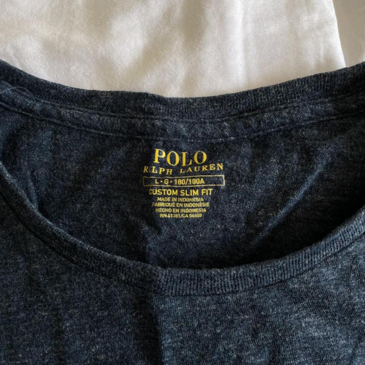 Ralph Lauren Men's Blue and Navy T-shirt | Depop