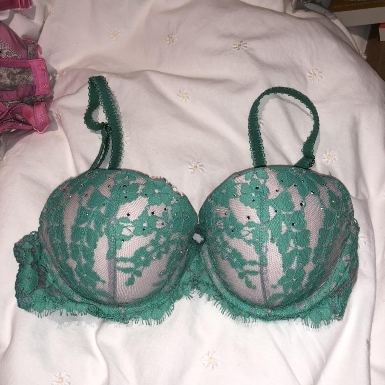 Victoria’s Secret green / turquoise and white... - Depop