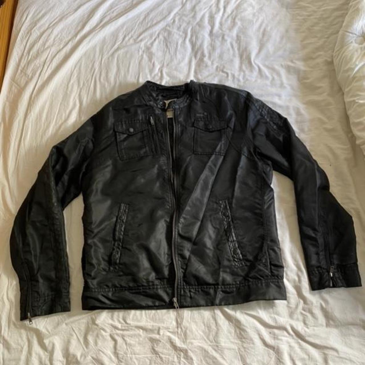 Diesel black biker jacket 100% authentic Size: XL... - Depop