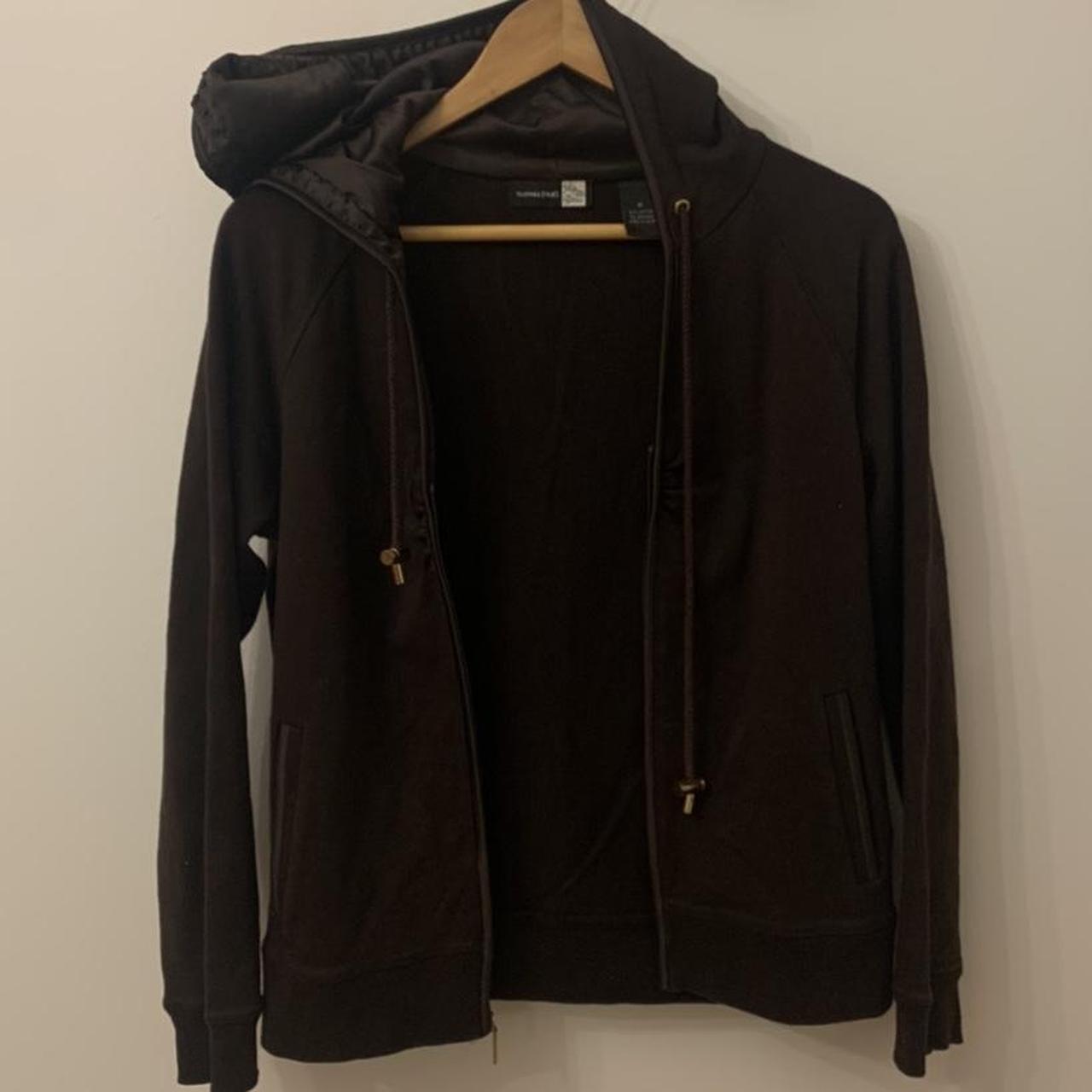 Luxurious chocolate brown zip hoodie, bought from... - Depop