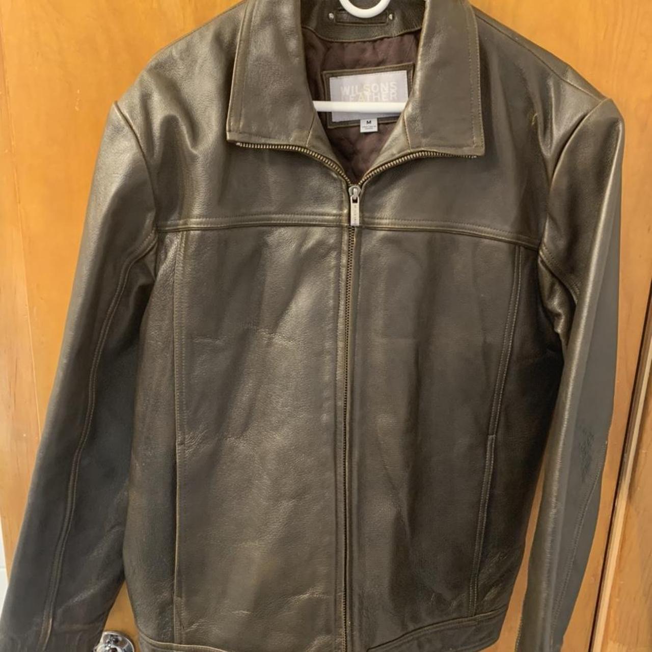 Wilson's Leather M. Julian Brown Leather Jacket Coat... - Depop