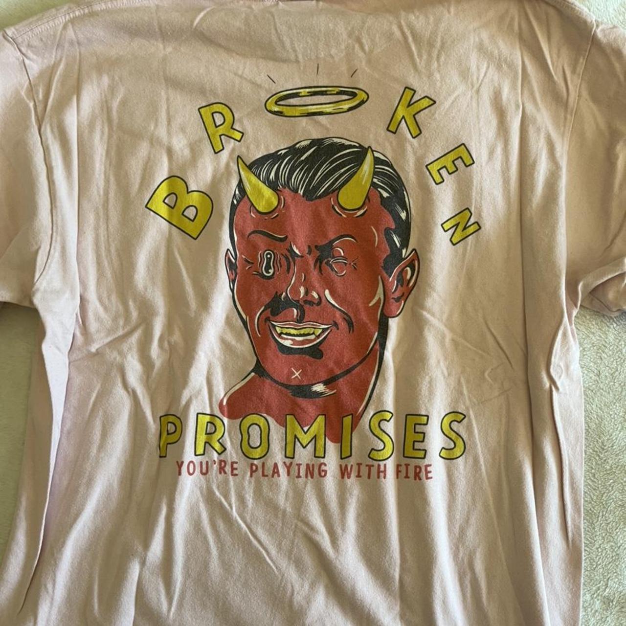 Dolls Kill Men's Pink and Red Tshirt Depop