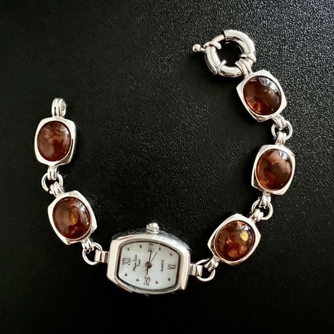 Women's Brown and Silver Watch