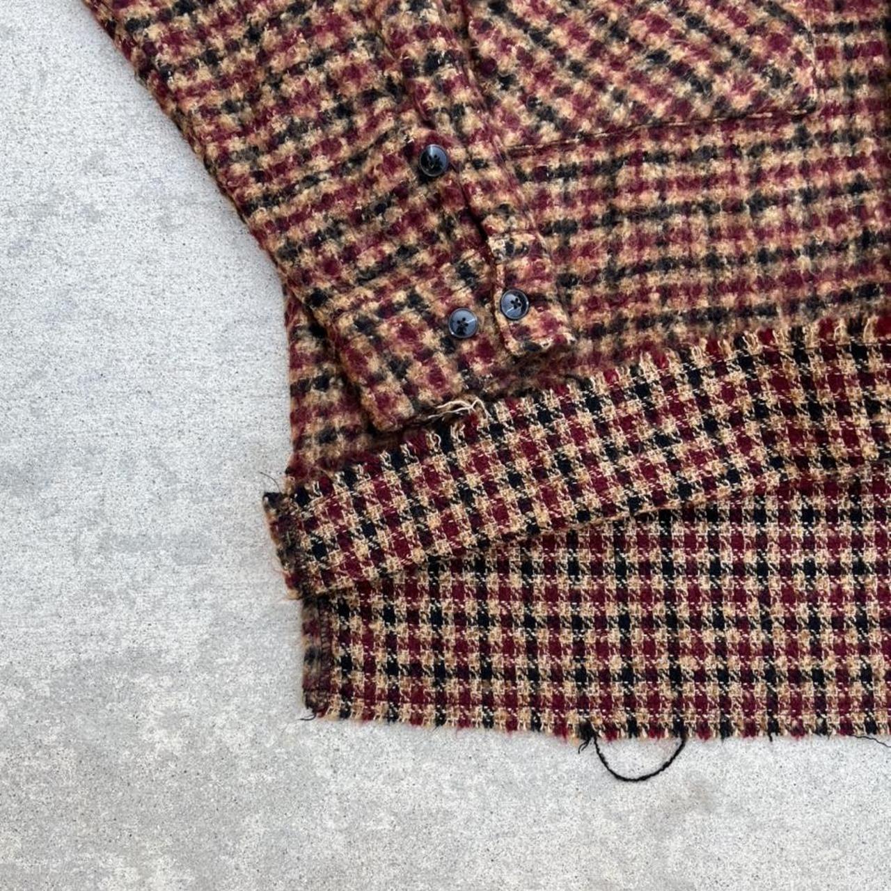 Jaded oversized houndstooth woven flannel XS (fits... - Depop