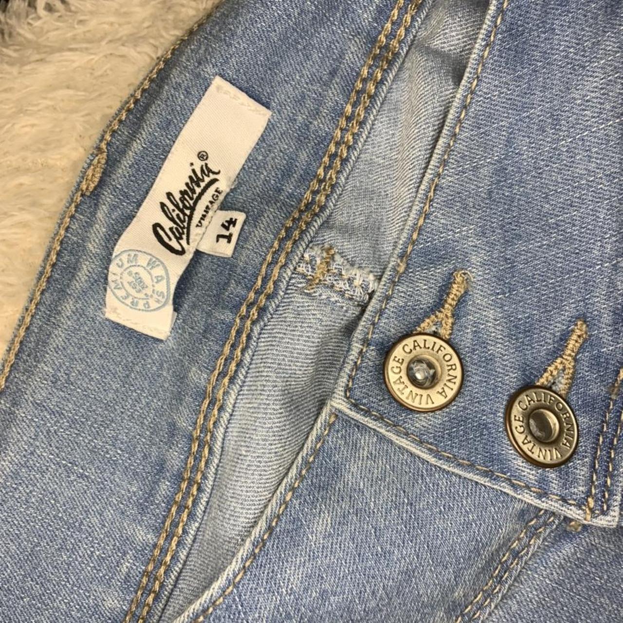 Stone washed ankle California vintage jeans size 14... Depop