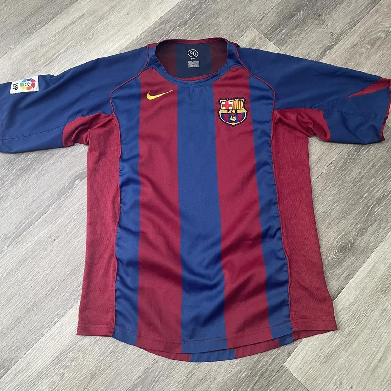 Barcelona 2004/05 Home Shirt With Eto’o On The... - Depop