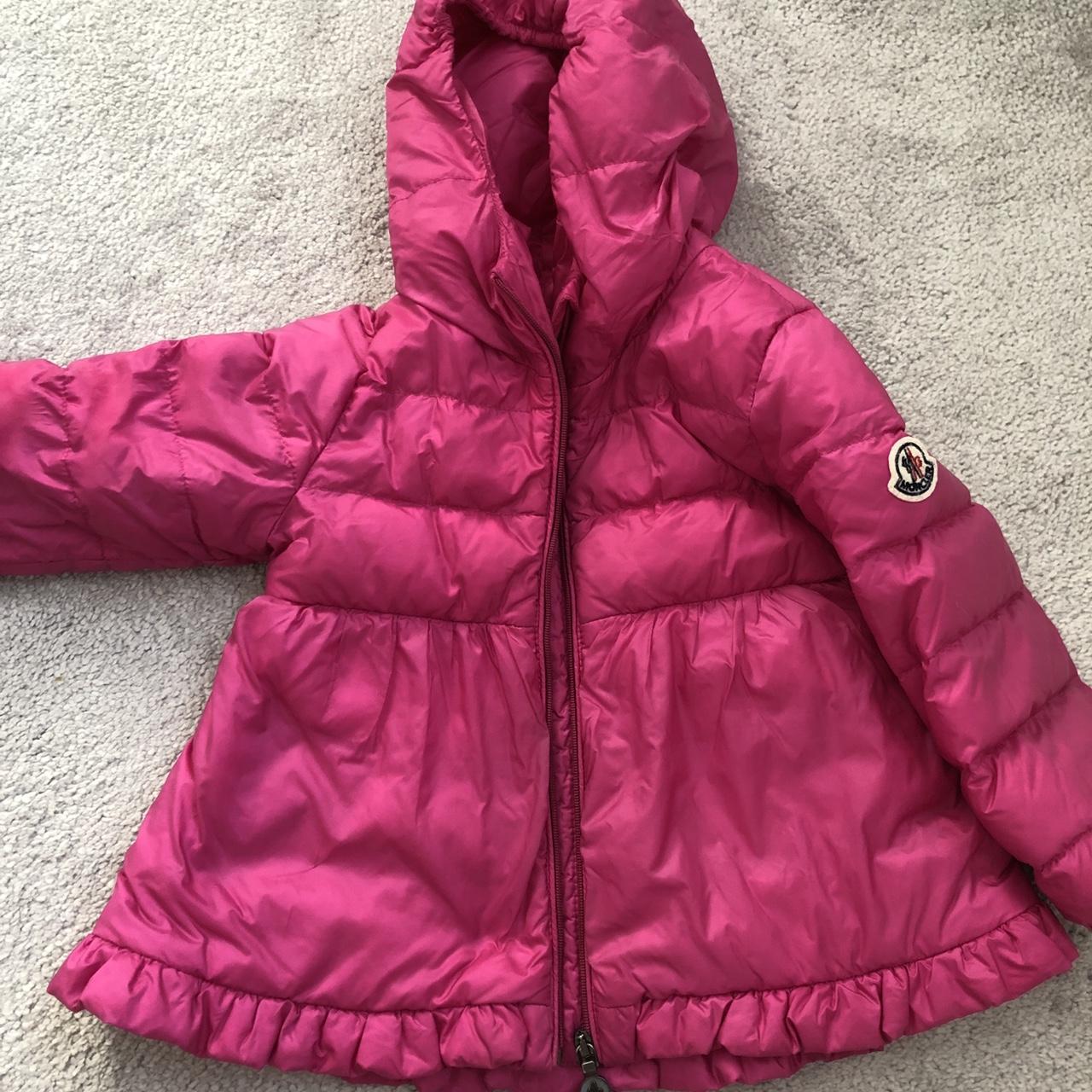 Baby girl moncler coat 12/18 months. Worn but still... - Depop