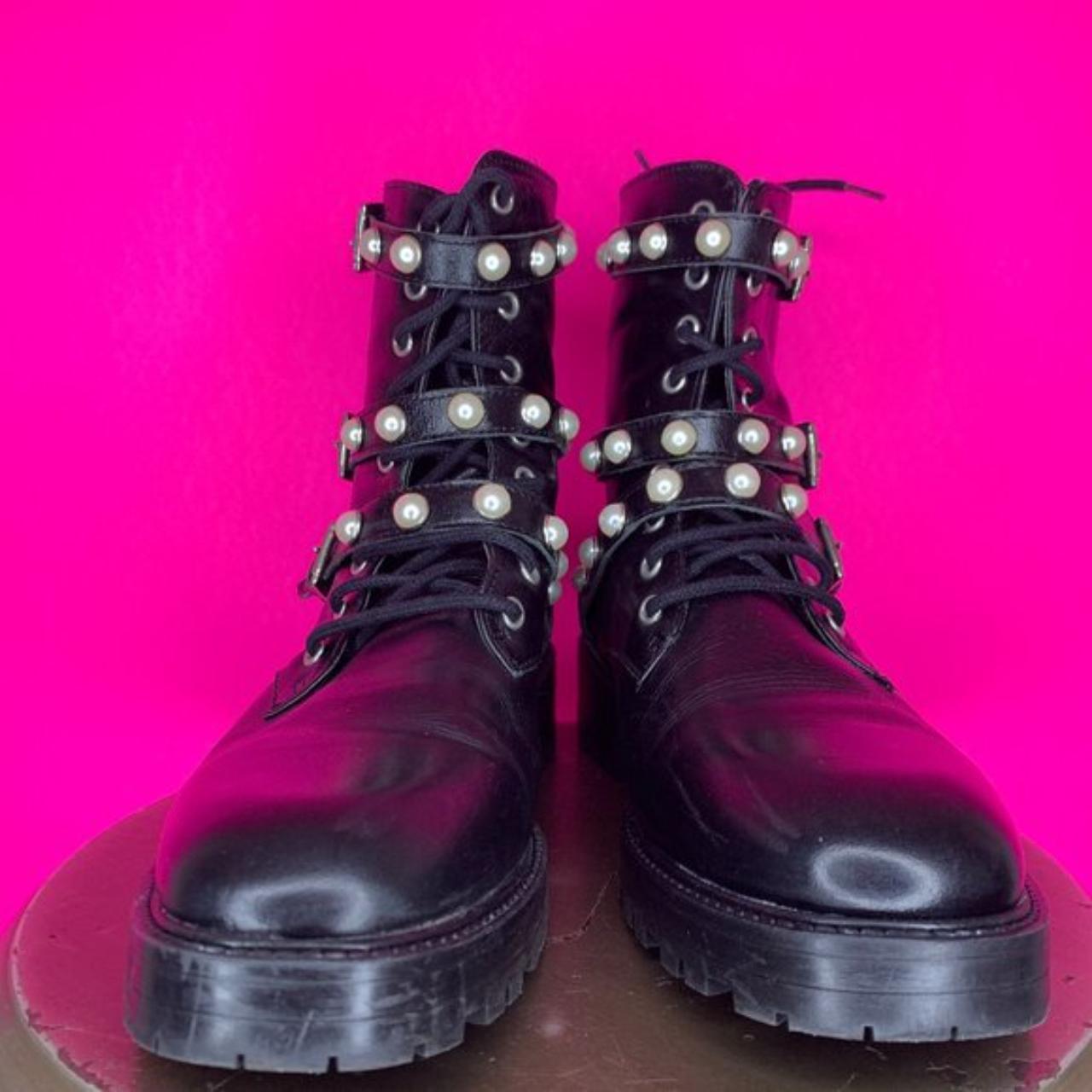zara pearl booties