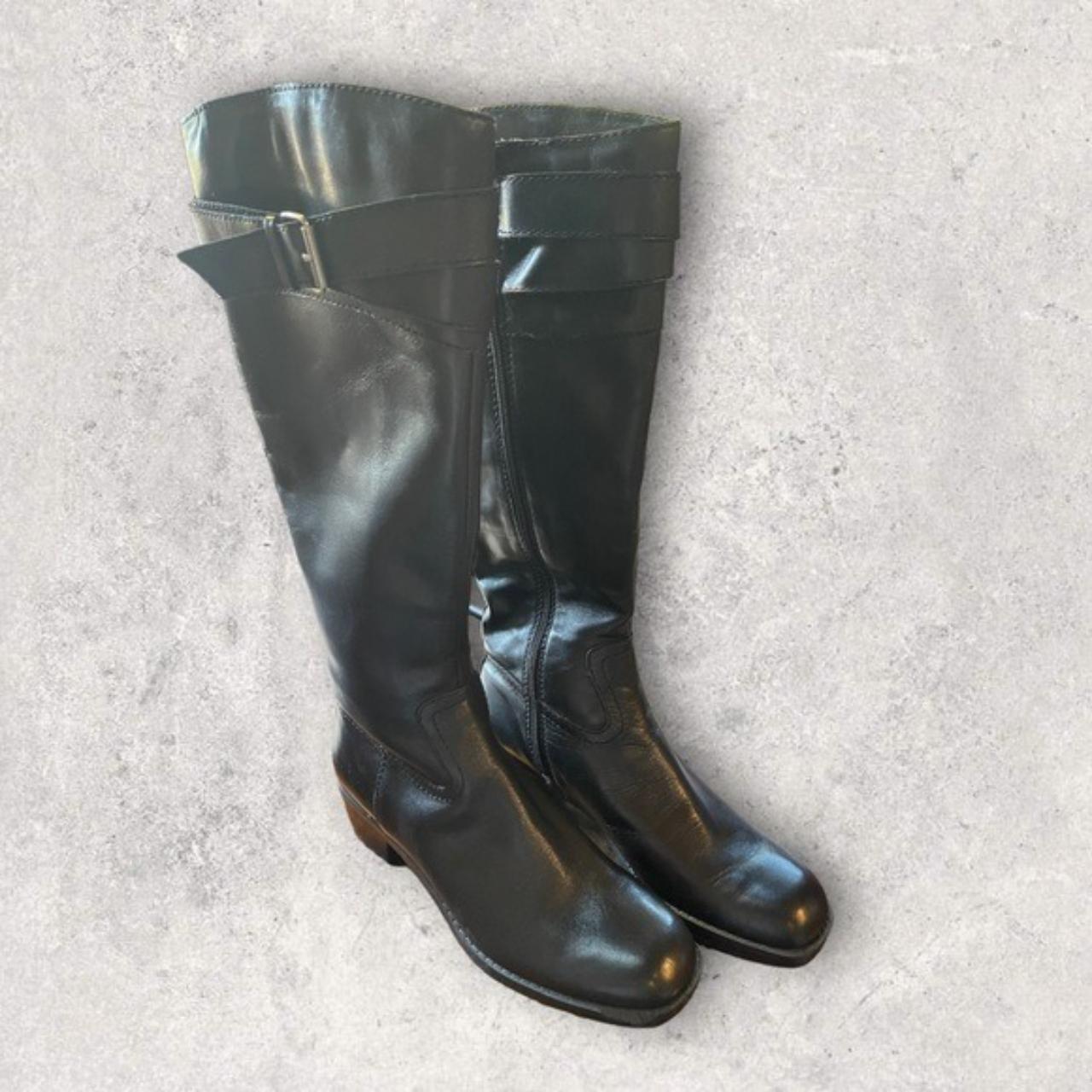 Bandolino black leather on sale boots