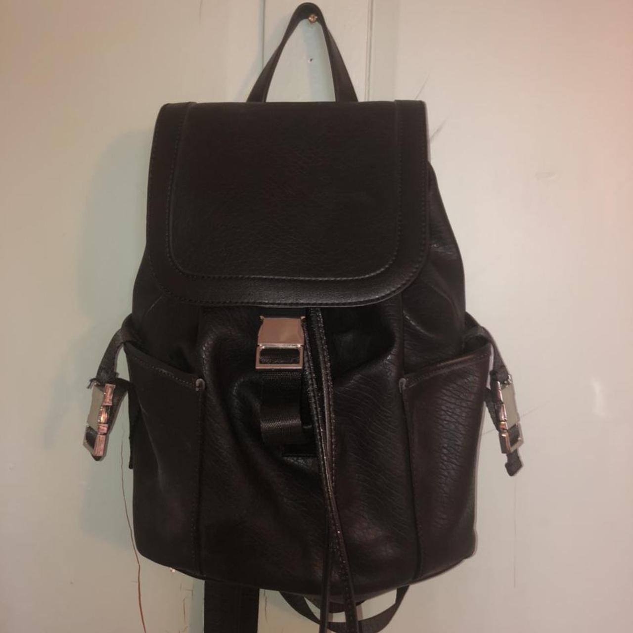 Urban outfitters faux leather backpack Large area... - Depop